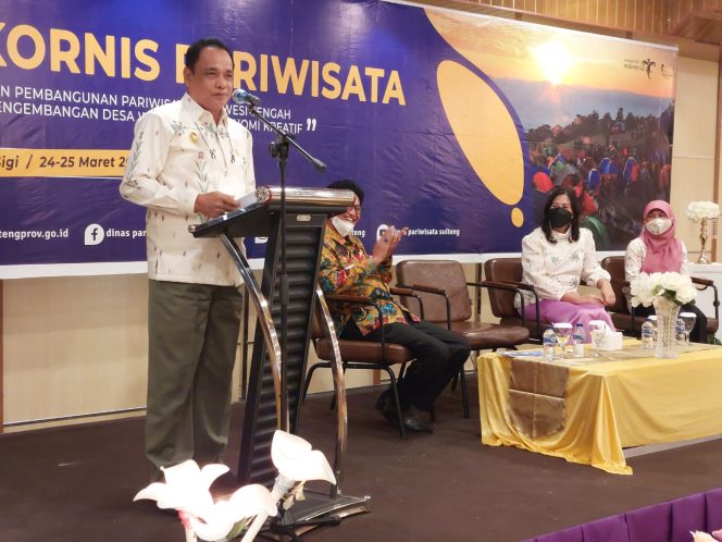 
					Wakil Gubernur, Sulawesi Tengah, Ma'mun Amir di kegiatan Rakornis Pariwisata di Kabupaten Sigi. Foto : Biro Adm Pimpinan